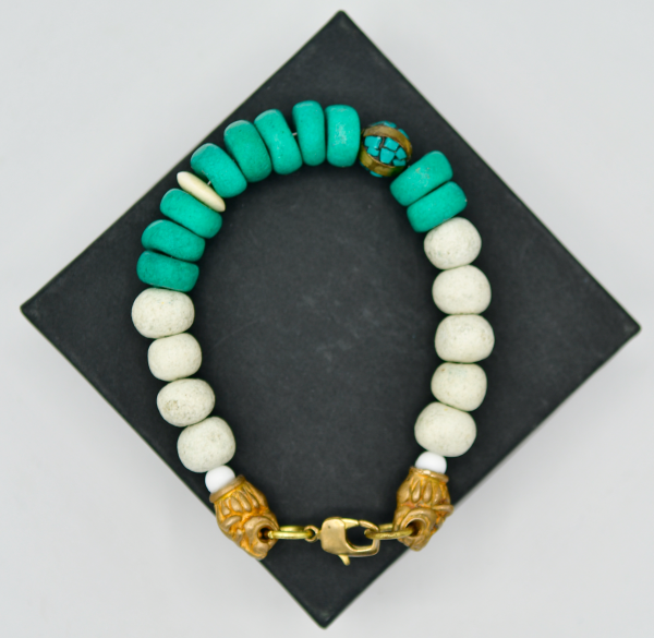 Large Ceramic Lion Head Bracelet