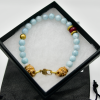 Blue Quartz Lion Head Bracelet