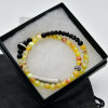 Botswana Agate & Black Spinel Double Wrap Bracelet