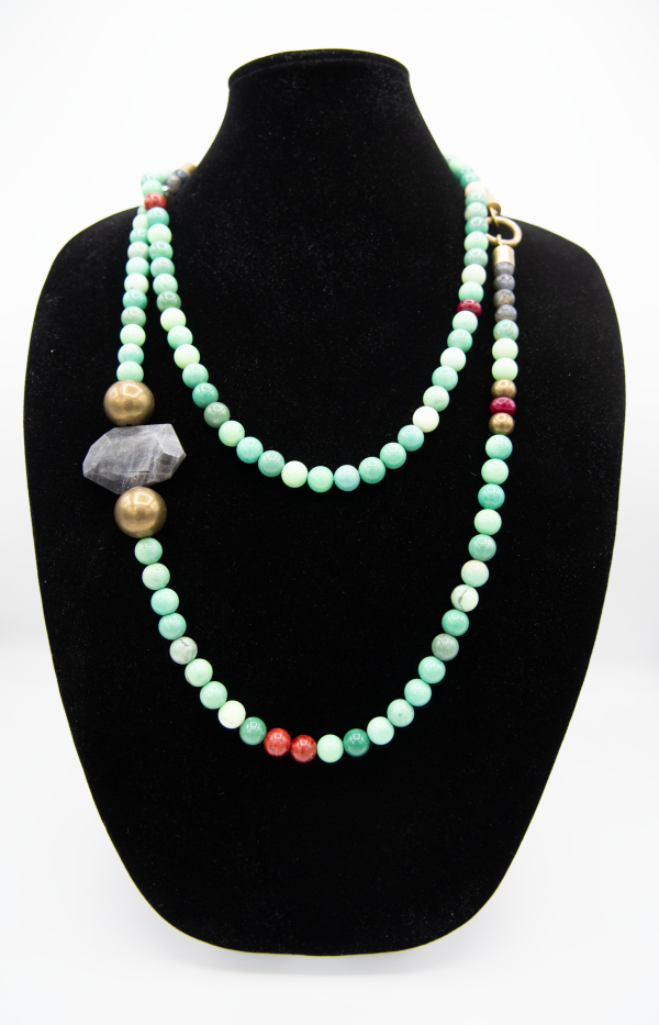 Chrysoprase Double Wrap Necklace
