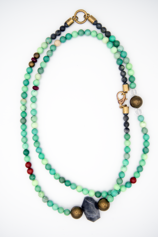 Chrysoprase Double Wrap Necklace
