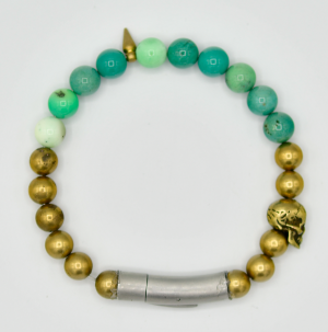 chrysoskull Chrysoprase Skull Bracelet
