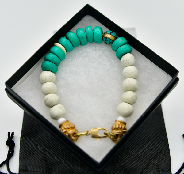 Large Ceramic Lion Head Bracelet