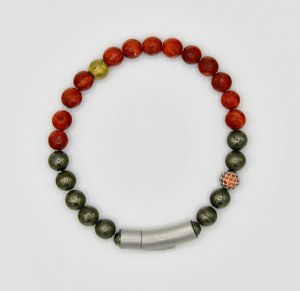 coralpyrite Coral and Pyrite Bracelet