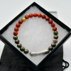 Coral and Pyrite Bracelet