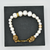 White Fresh Water Pearl Lion Head Bracelet