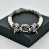 Labradorite Ivory Jasper Wolf Bracelet