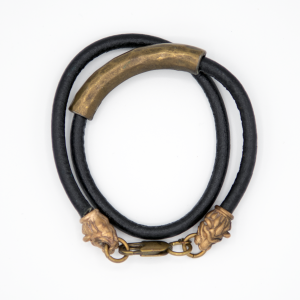 leatherdoublewrap Black Leather Double Wrap Bracelet