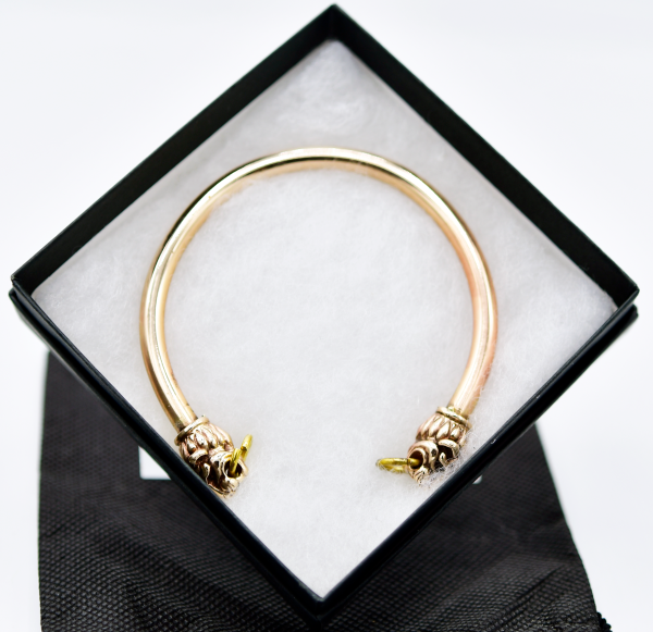 Bronze Lion Head Cuff