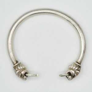 Lion Head Sterling Silver Cuff