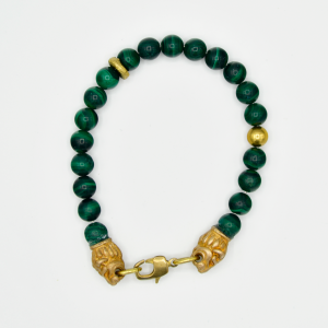 Malachite Lion Head Bracelet