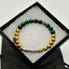 Malachite Skull Bracelet