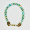 Peruvian Turquoise Lion Head Bracelet