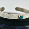 Sterling Silver Cuff with Kingman Turquoise Center Piece