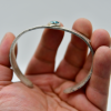 Sterling Silver Cuff with Kingman Turquoise Center Piece